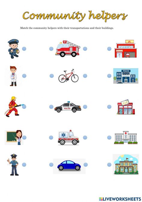 Community Helpers Anchor Chart, Community Helpers Chart, Community Helpers Worksheets Kindergarten, My Community Activities, Community Helpers Activities Preschool, Community Helper Worksheet, Colors Activities For Kids, Community Helpers Crafts For Toddlers, Community Helpers Worksheets Preschool