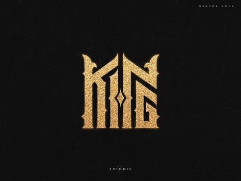 King by Wiktor Ares on Dribbble Graphic Design Logo Branding, Logo King, Beard Wallpaper, Desain Ui, Initial Logo, Text Logo Design, King Design, Typo Logo, Logo Design Art