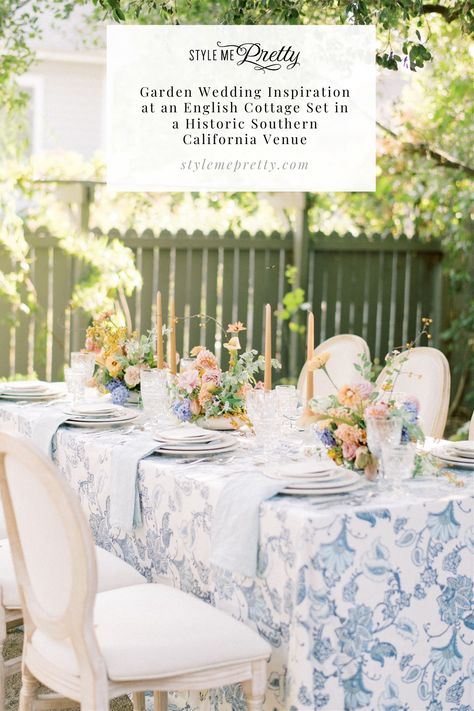 Today we’re bringing you English cottage vibes from Southern California. ✨ @lavendermarketplaceworkshops was the perfect historic venue for this garden inspired wedding shoot and thanks to @love_is_in_the_air_events, the day was nothing short of spectacular. LBB Photography: @etherandsmith #stylemepretty #gardenwedding #californiawedding #southercalifornia #aflresco #weddinginspo English Cottage Wedding, Grand Millennial Wedding, Cottage Vibes, English Garden Wedding, Garden Wedding Reception, Southern Garden, Blue Wedding Inspiration, Cottage Wedding, Castle Hill