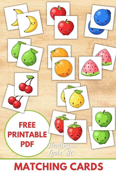 Cognitive Food Activities Preschool, Fruits And Vegetables For Preschool, Fruit Memory Game, Fruit And Veg Activities For Preschool, Fruit Matching Printable, Spring Cognitive Activities For Toddlers, Matching Printables Preschool, Fruits And Vegetables Preschool Theme Activities, Toddler Matching Printables