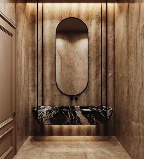 Modern Washroom Design, Wash Basin Counter, Bathroom Vanity Designs, Washroom Design, Vanity Design, Powder Room Design, Bathroom Inspiration Decor, Villa Design, Decor Home Living Room