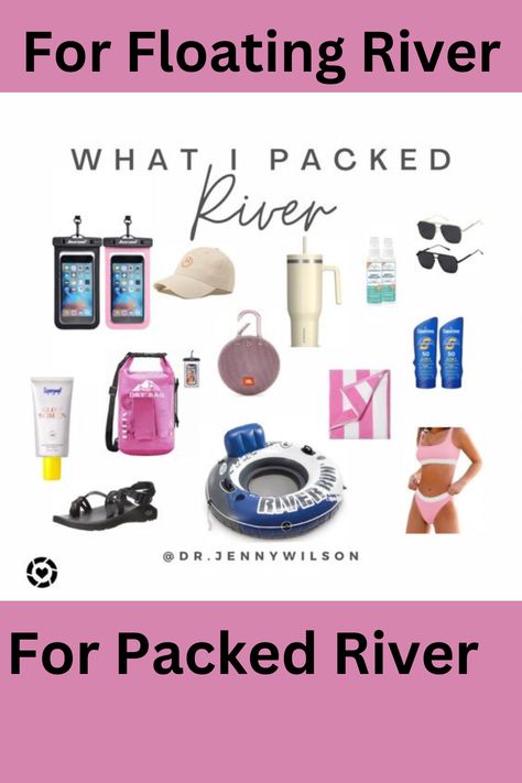 Best River float packing List Frio River Packing List, Floating The River Essentials, River Trip Essentials, River Packing List, Float Trip Essentials, Packing List Summer, Floating The River, River Floating, Summer Bag Essentials