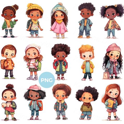 Cartoon happy little kids PNG clipart. Cute m Character Design Body Reference, Kid Illustration Character, Small Cartoon Characters, Cartoon Kids Character, Little Boy Character Design, Kids Book Characters, Cartoon Kids Drawing, Little Kid Drawing, Cartoon Boy Drawing