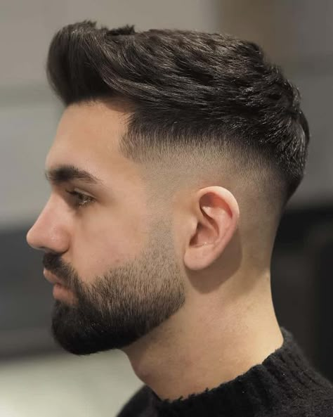 Elevate Your Look with Top 15 Beard Fade Styles of 2024 - Find Your Perfect Match! Normal Hairstyle For Men, Best Beard Styles Men, Mid Taper Fade Haircut, Fade Haircut Short, Men Fade Haircut, New Beard Style, Medium Hairstyles For Men, Faded Beard Styles, Haircut And Beard