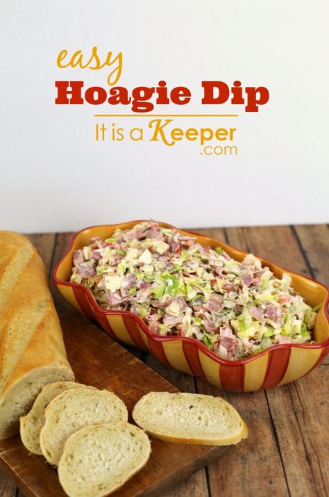 Hoagie Dip - It Is a Keeper Hoagie Dip, Italian Hoagie, Pepperoni Recipes, Snack Dip, Easy Appetizer Recipes, Yummy Dips, Party Food Appetizers, Dip Recipes, Yummy Appetizers