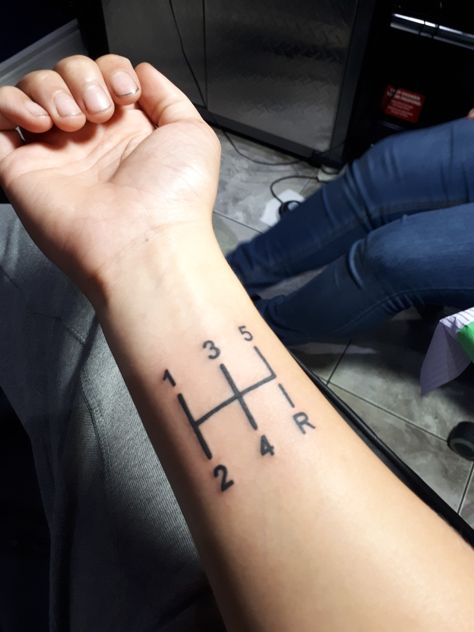 Manual Transmission Tattoo, Car Gear Tattoo, 6 Speed Gear Shift Tattoo, Shifter Tattoo, Speedometer Tattoo, Gear Shift Tattoo, Shifting Tattoo, Aaa Tattoo, Tat Rings