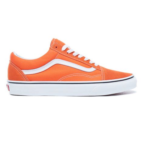 Old Skool Shoes | Orange | Vans Orange Vans, Shoe Goo, Bags Online Shopping, Shoes Vans, Skateboard Store, Electric Skateboard, Store Shoes, The Hague, Vans Classic