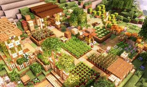 Minecraft Exterior, Garden Minecraft, Minecraft Base, Minecraft Garden, Cottagecore Minecraft, Minecraft Village, Rumah Minecraft Sederhana, Base Ideas, Minecraft Structures