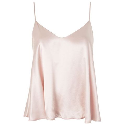 TopShop Satin Rouleau Camisole Top ($35) ❤ liked on Polyvore featuring tops, topshop, blush, strappy cami top, satin cami, pink camisole tops, topshop tops and pink top Satin Top Outfit, Pink Satin Top, Pink Cami Top, Pink Camisole, Homecoming Dresses Sparkly, Night Out Tops, Satin Cami Top, Top Satin, Satin Camisole