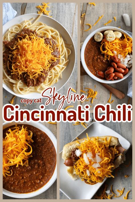 Yankee Chili Recipe, Cincinnati Chili Crockpot, Chili Recipe With Noodles, Cincinnati Chilli Recipes, Easy Cincinnati Chili Recipe, Cinncinati Chili Recipe Crockpot, Skyline Chili Recipe Copycat, Copycat Skyline Chili Recipe, Cincinnati Chili Recipe Skyline