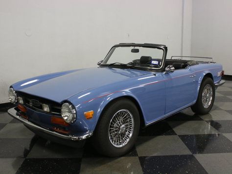 Periwinkle Car, Periwinkle Blue Paint, Triumph Tr6, Engine Bay, Cool Sports Cars, Classic Sports Cars, Blue Door, Car Colors, Periwinkle Blue