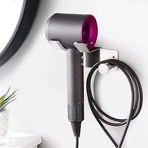 Hair Dryer Holder Wall Mounted, Self Adhesive SUS304 Blow Dryer Holder Compatible for Dyson Hair Dryer Holder, Banjekt Bathroom Trays, Blow Dryer Holder, Dyson Hair, Dryer Stand, Hair Tool Organizer, Dyson Hair Dryer, Hair Dryer Holder, Bathroom Tray, Hair Dryers