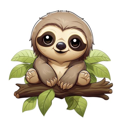 AI generated cute chibi sloth. cartoon sloth character. Cute Sloth Art, Sloth Character, Sloth Clipart, Sloth Cartoon, Cartoon Sloth, Sloth Art, Tree Saw, Cute Sloth, Cityscape Photos