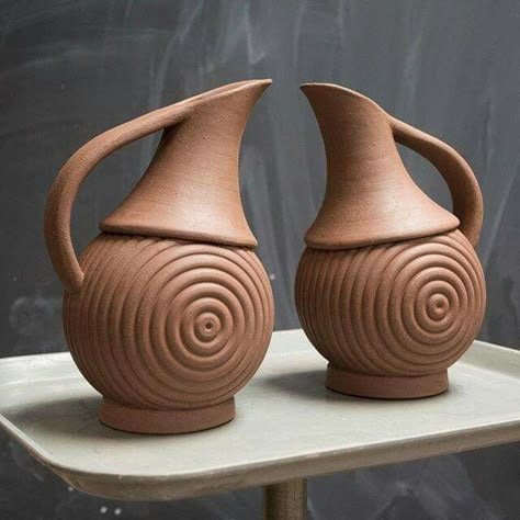 Organic Inspiration, Ceramic Jugs, 3d Tiskárna, Pottery Jugs, Coil Pottery, Pottery Lessons, Pottery Inspo, Wheel Throwing, Pottery Videos