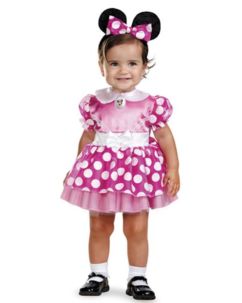 Infant Pink Minnie Mouse Disney Costume Direct from the Disney Mickey Mouse Clubhouse collection, the Infant Pink Minnie Mouse costume is an officially licensed costume a Baby Minnie Mouse Costume, Minnie Mouse Costume Toddler, Pink Minnie Mouse Costume, Minnie Mouse Dress Up, Pink Minnie Mouse Dress, Minnie Mouse Halloween Costume, Minnie Costume, Infant Costume, Minnie Mouse Costume