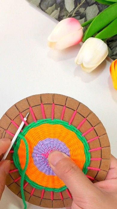 paper crafts creator | Title: "Labor Day DIY: How to Make a Circular Loom" Hashtags: - #DIYCrafts - #HandmadeLoom - #LaborDayCrafting - #CreativeLaborDay -… | Instagram Labor Day Crafts, Crafts 2024, Circular Loom, Holiday Art Projects, Craft For Kids, April 21, Days Left, Holiday Art, Labor Day