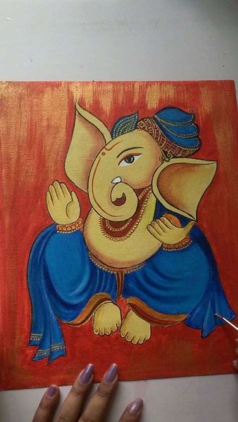 Ganapati Painting, Ganpati Art, Drawing Tricks, Skins Aesthetic, Minecraft Skins Aesthetic, Diwali Quotes, Ganesha Drawing, Krishna Hd, Ganesh Ji