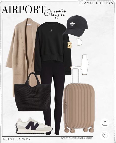 Athleisure Airport Outfit, His And Hers Airport Outfits, Travel Weekend Packing, Train Travel Outfit, Varley Outfit Ideas, Winter Airport Outfit, Outfit Airport, Airport Outfit Fall, Airport Outfit Winter