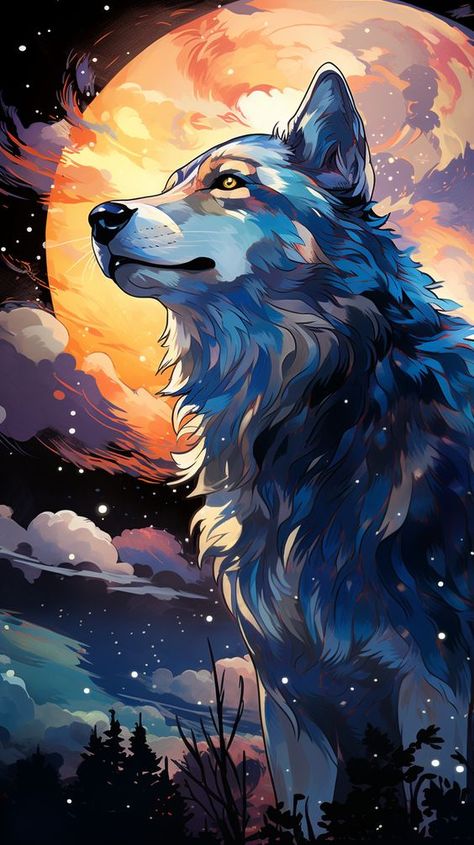 HD Wolf Wallpaper Wolf Painting, Wolf Spirit Animal, Trance Music, Bulldog Art, Wolf Wallpaper, Destroyer Of Worlds, Wolf Spirit, Anime Wolf, Fox Art