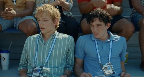 Art Donaldson & Patrick Zweig in Challengers (2024) Luca Guadagnino, Pretty Movie, Career Inspiration, I Love Cinema, Movie Shots, Love Film, Blonde Guys, Newsies, Pose Reference Photo