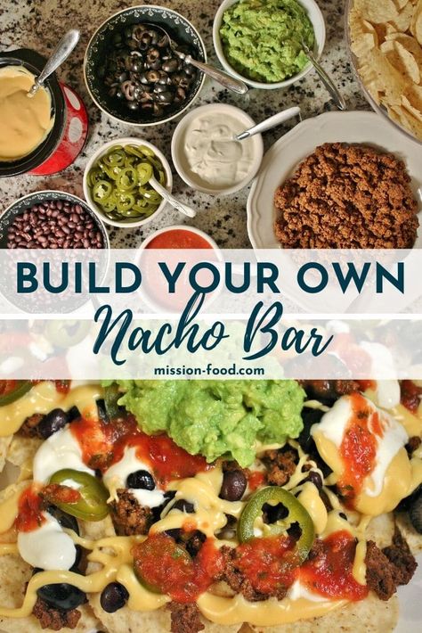 Whether you're hosting game night or a game day gathering, a Build-You-Own Nacho Bar is perfect for a crowd. With easy recipes for homemade Nacho Cheese Sauce (Queso) and the world's best Guacamole (for real!) you will definitely win the nacho game every time. Easy Nacho Cheese, Nacho Bar Party, Homemade Nacho Cheese, Homemade Nacho Cheese Sauce, Nachos Cheese Recipe, Small Slow Cooker, Homemade Nachos, Best Guacamole, Nacho Bar