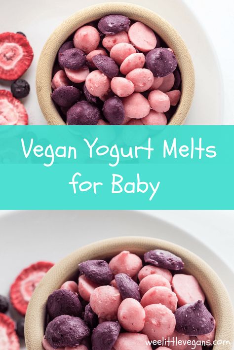 Yogurt Melts, Baby Breakfast, Yogurt Bites, Vegan Baby, Baby Led Weaning Recipes, Healthy Baby Food, Weaning Recipes, Dairy Free Yogurt, Vegan Kids