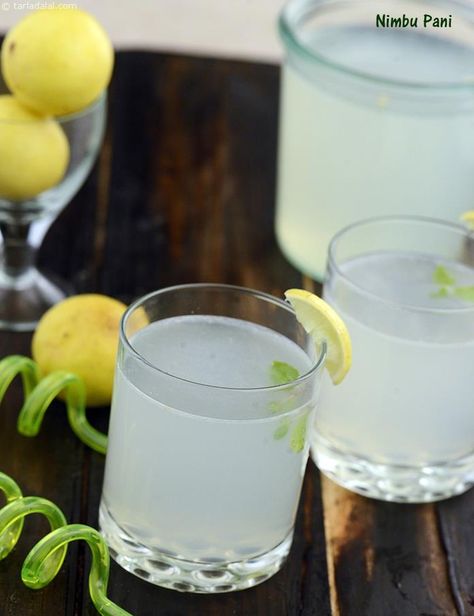 Nimbu Pani, Shikanji, Limbu Pani recipe, Summer Drink Nimbu Pani, Popular Summer Drinks, Simple Sugar Syrup, Glasses Water, Indian Drinks, Summer Coolers, Chill Drinks, Lemonade Drinks, Veg Dishes