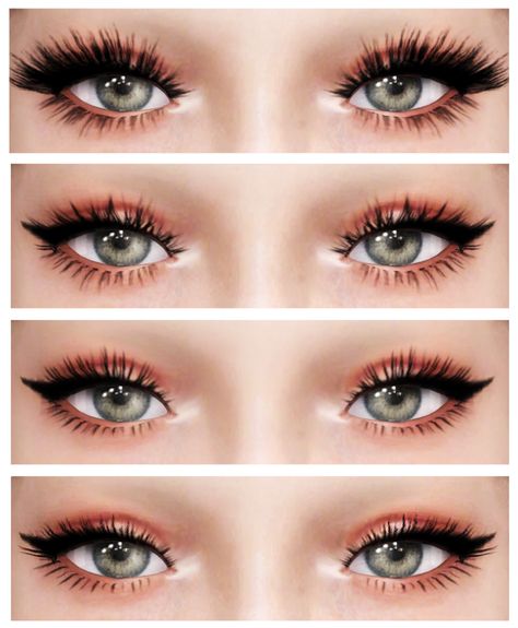 sims 4 cc // custom content // #sims4cc #sims4customcontent #ts4cc // 3D eyelashes Mods Ts4, Sims Makeup, Big Eyelashes, Mods Sims 4, Ts4 Mods, Sims 4 Cc Eyes, The Sims 4 Skin, Makeup Cc, Pelo Sims