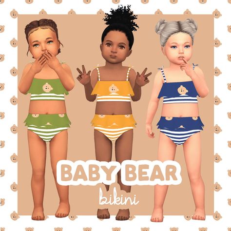 Baby Bear Bikini Toddler - Screenshots - The Sims 4 Create a Sim - CurseForge Miffy Sims 4 Cc, Bear Cc Sims 4, Sims 4 Mm Cc Infant, Curseforge Mods Sims 4, Sims 4 Cc Infant Swimwear, Infant Sims 4 Cc Clothes, Sims 4 Baby Clothes, Sims 4 Infant Binky, Sims 4 Cc Child Swimsuit