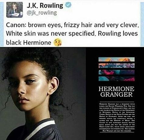 I love Harry Potter but you can keep implying things you didn’t actually write in just to get praise Poc Harry Potter Fan Art, Poc Hermione Granger, Hermione Fancast, Poc Harry Potter, Black Hermione, Gryffindor Pride, Woman Authors, Honest Truth, Harry Potter Fan Art