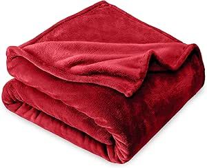 Bare Home Fleece Blanket - Throw Travel Blanket - Red - Lightweight Blanket for Bed, Sofa, Couch, Camping, and Travel - Microplush - Ultra Soft Warm Blanket (Throw/Travel, Red) Red Blanket, Oversized Throw Blanket, Queen Blanket, Twin Blanket, Lightweight Blanket, Fur Throw, Velvet Blanket, Faux Fur Throw, Premium Bedding