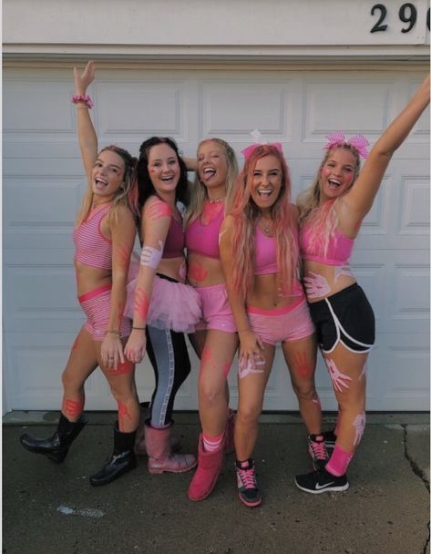 Homecoming Football Game Fits, Pink Spirit Week Outfits, Pink Out School Spirit, Pink Out Ideas Spirit Week, Pinkout Ideas Football Pink Out, Pink Day Spirit Week, Pink Out Theme Football Game, Pink Out Theme Football, Pink Out Day Spirit Week