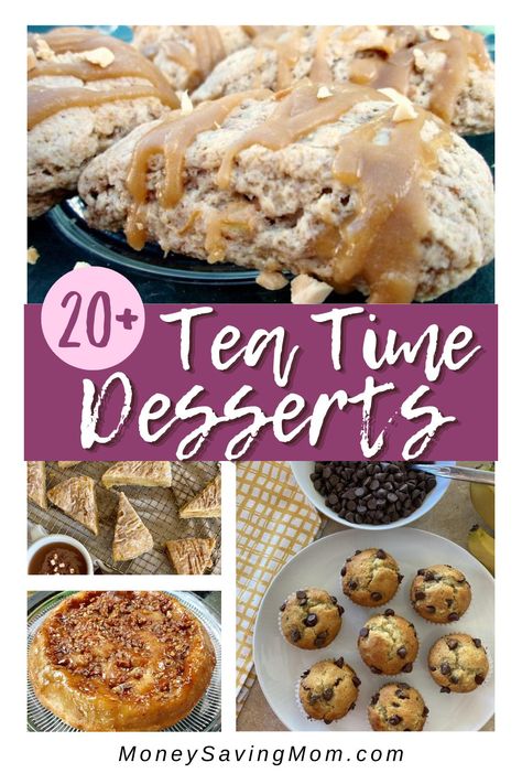 22 Tea Time Desserts | Money Saving Mom® Apple Butter Muffins, Tea Desserts, Tea Party Desserts, Easy Teas, Cinnamon Swirl Bread, Homemade Recipes Dessert, Afternoon Tea Party, Baking Fun, Money Saving Mom