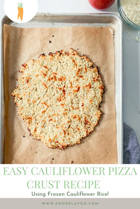 Cauliflower Rice Recipes Pizza Crust, Frozen Cauliflower Rice Pizza Crust, Cauliflower Pizza Crust From Frozen Riced Cauliflower, Frozen Cauliflower Pizza Crust, Cauliflower Pizza Crust No Cheese, Riced Cauliflower Pizza Crust, Frozen Riced Cauliflower Recipes, Cauliflower Pizza Bowl, Cauliflower Rice Pizza Crust