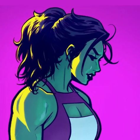 She Hulk Fanart, She Hulk Fan Art, Red She Hulk, Marvel Hulk, Jennifer Walters, Tatiana Maslany, Neon Artwork, Mcu Marvel, Comic Movies