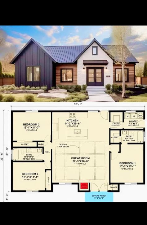 800sq Ft House Plans, Once Human House, Once Human House Design, Barndominium Designs, Once Human, Sims Lots, Small House Blueprints, Cottage Style Interiors, Small Cottage House Plans