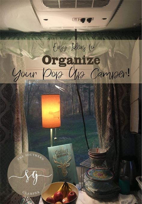 Easy ideas to organize and provide effective storage in your pop up camper. Pop Up Storage Ideas, Pop Up Organization Ideas, Pop Up Camper Storage Ideas Space Saving, Pop Up Camper Hacks Storage Ideas, Pop Up Camper Storage Ideas, Campervan Makeover, Camper Flip, Jayco Pop Up Campers, Camper Updates