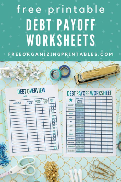 Grab these free printable debt payoff planner pages to help you track as you pay down your debt so you always know where you stand with your finances. | #debtpayoff #payoffdebt #budget #budgeting Debt Payoff Planner, Debt Snowball Worksheet Printable Free, Credit Card Debt Payoff Printable Free, Debt Payment Tracker Printable Free, Free Printable Debt Payoff Tracker, Debt Repayment Tracker, Free Debt Snowball Worksheet Excel, Bullet Journal Debt Payoff, Budgeting Printables