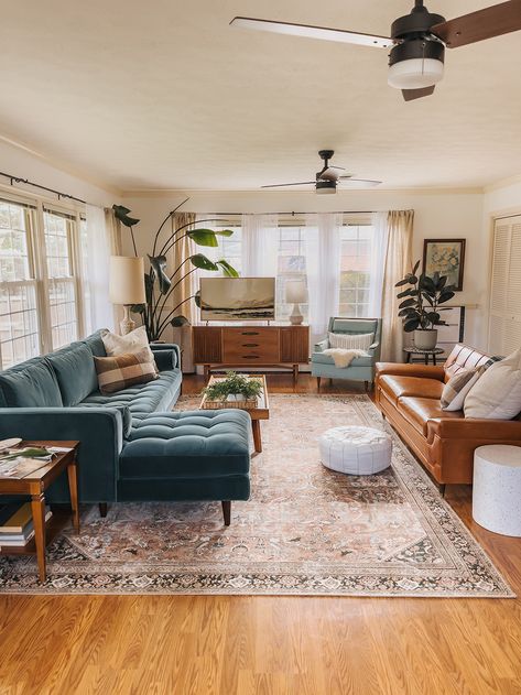 Progress Update On Our 1960s Fixer - Dream Green DIY Green Diy, Loloi Rugs, Living Room Inspo, In The Wild, Living Room Inspiration, Room Inspo, Home Living Room, Room Inspiration, The Wild