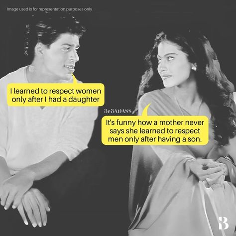 You don’t “respect women” if your definition of women only extends to the ones you’re related to 😒 #BeBadass [dear men, bollywood meme, retro bollywood, funny meme, feminist meme, yes all women, why we need feminism, the patriarchy, toxic masculinity, womanhood] Liberal Feminist Memes, Meme Feminist, Feminist Funny, I Need A Woman, Masculine Women, Funny Women Quotes, Feminist Men, Woman Meme, Feminist Humor