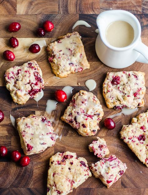 Recipe: Fresh Cranberry Scones — Breakfast Recipes from The Kitchn Sweet Breakfast Casserole, Christmas Morning Recipes, Fresh Cranberry, Cranberry Scones, Cranberry Recipes, Fresh Cranberries, Scone Recipe, Make Ahead Breakfast, Breakfast Breads