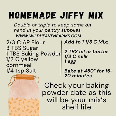 Jiffy Cornbread Homemade, Homemade Cornbread Mix Recipe, Homemade Biscuit Mix Recipe, Jiffy Cornbread Mix Diy, Diy Cornbread Mix Recipe, Homemade Jiffy Cornbread Recipes, Homemade Homestead Recipes, Jiffy Cornbread Mix Recipes, Copycat Jiffy Cornbread Mix Recipe