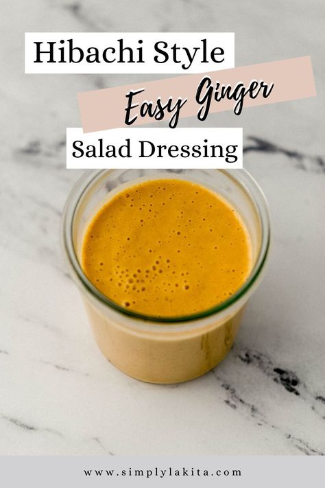 Ginger Salad Dressing Japanese, Soy Salad Dressing, Japanese Salad Dressing, Ginger Salad Dressing, Hibachi Restaurant, Hibachi Recipes, Ginger Salad, Japanese Salad, Ginger Salad Dressings