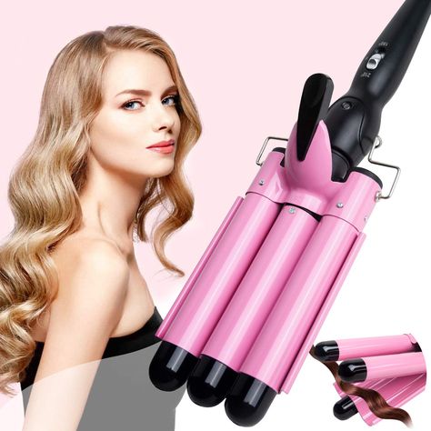 Big Waves Hair, 3 Barrel Curling Iron, Small Curls, Wand Hairstyles, Large Curls, Professional Hair Tools, Barrel Curling Iron, Hair Crimper, Barrel Curls