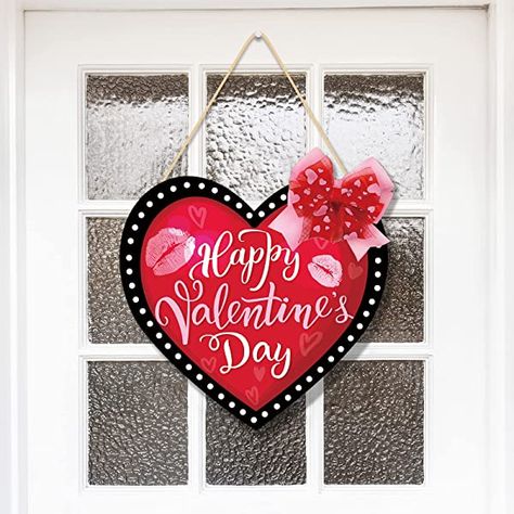 Valentines Decor Ideas, Valentines Day Door, Heart Door Hanger, Valentines Door, Valentines Frames, Heart Wall Hanging, Valentines Door Hanger, Wooden Door Sign, Paint Night Ideas