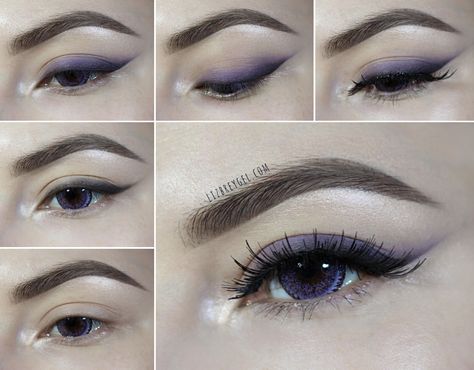 Today we are going to be doing a #makeup look inspired by one of the most interesting characters from #TheWitcher universe - Yennefer of Vengerberg, a century-old sorceress, who is famous for her magic powers, beauty and personality. One of Yennefer's distinctive features are her deep #violet eyes. Both is game series and in series #Yennefer had dramatic violet #smokeyeye look, which I'm going to show you how to recreate in today's post. #makeuptutorial #circlelenses #yennefeofvengerberg Yennefer Eye Makeup, Yennefer Of Vengerberg Makeup, Witcher Makeup, Yennefer Makeup, Yennefer Cosplay, Black Eye Pencil, Circle Lenses, Yennefer Of Vengerberg, Queen Makeup