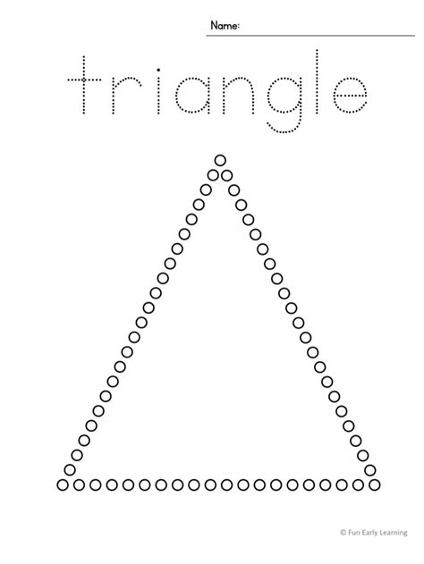 Shape Learning, Tracing Worksheets Free, Triangle Worksheet, Worksheet For Kids, Learning Shapes, Shapes For Kids, Tracing Worksheets, Worksheets For Kids, Early Learning