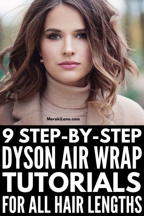 Dyson Air Wrap Accessories, Dyson Air Wrap Medium Hair, Dyson Air Wrap Beach Waves, Curling Hair With Dyson Airwrap, Dyson Curling Wand, Air Wrap Dyson Tutorial, How To Curl Hair With Dyson Airwrap, Dyson Air Wrap Tutorial Short Hair, Dysentery Air Wrap