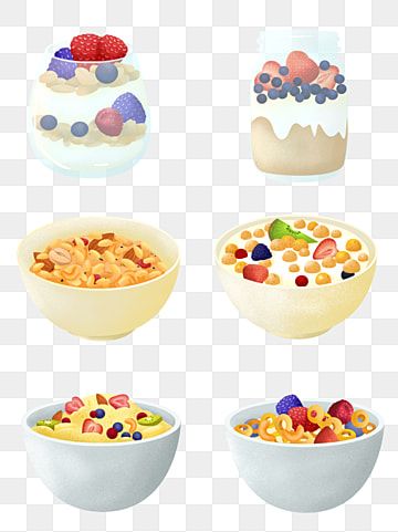 Oatmeal Pictures, Cereals Photography, Sereal Sarapan, Yogurt Oatmeal, Cereal Breakfast, Wheat Cereal, Fresh Logo, Food Doodles, Doodle Background