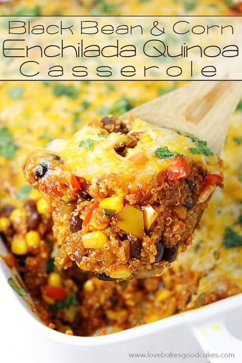 Black Bean And Corn, Quinoa Casserole, Traditional Mexican Food, Black Bean Corn, Easy Meal Plans, Traditional Mexican, How To Cook Quinoa, Meatless Meals, Black Bean